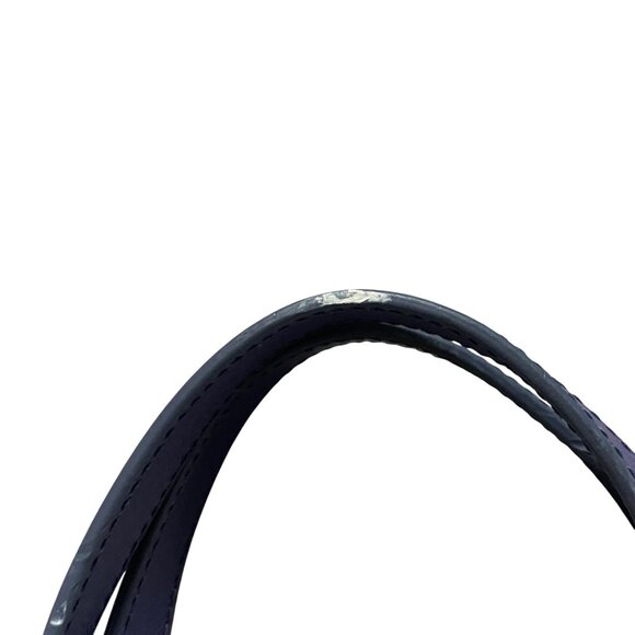 Botkier White & Blue Leather Tote Bag With Zipper Accents - Picture 2 of 8